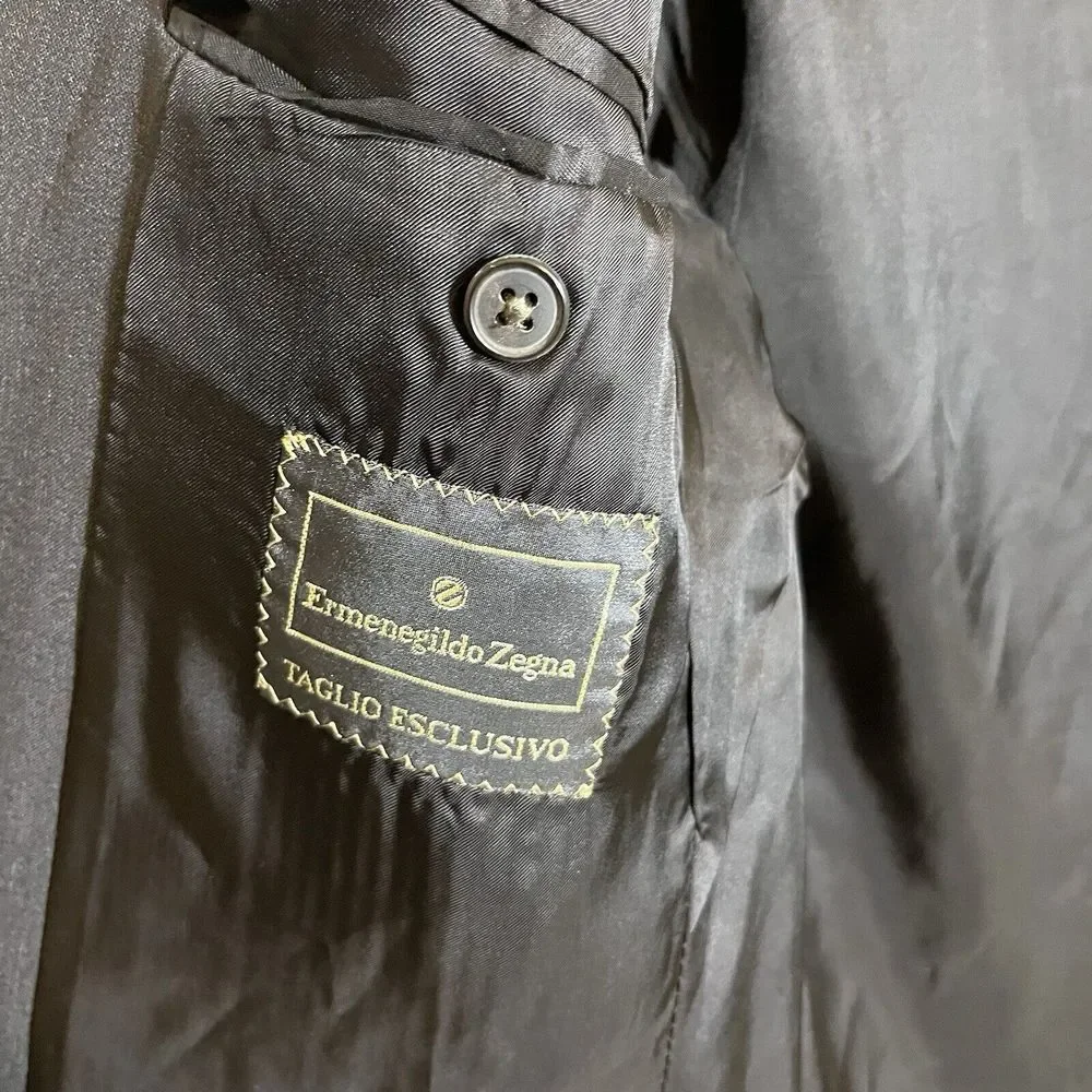 Ermenegildo‎ Zegna Men's 40L Charcoal Gray Taglio Esclusivo Sports Coat Wool